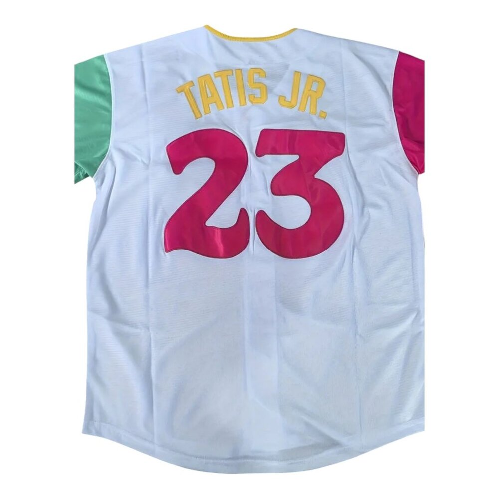 San Diego Padres Tatis Jr #23 Stitched Baseball Jersey White Men's - Picture 3 of 6
